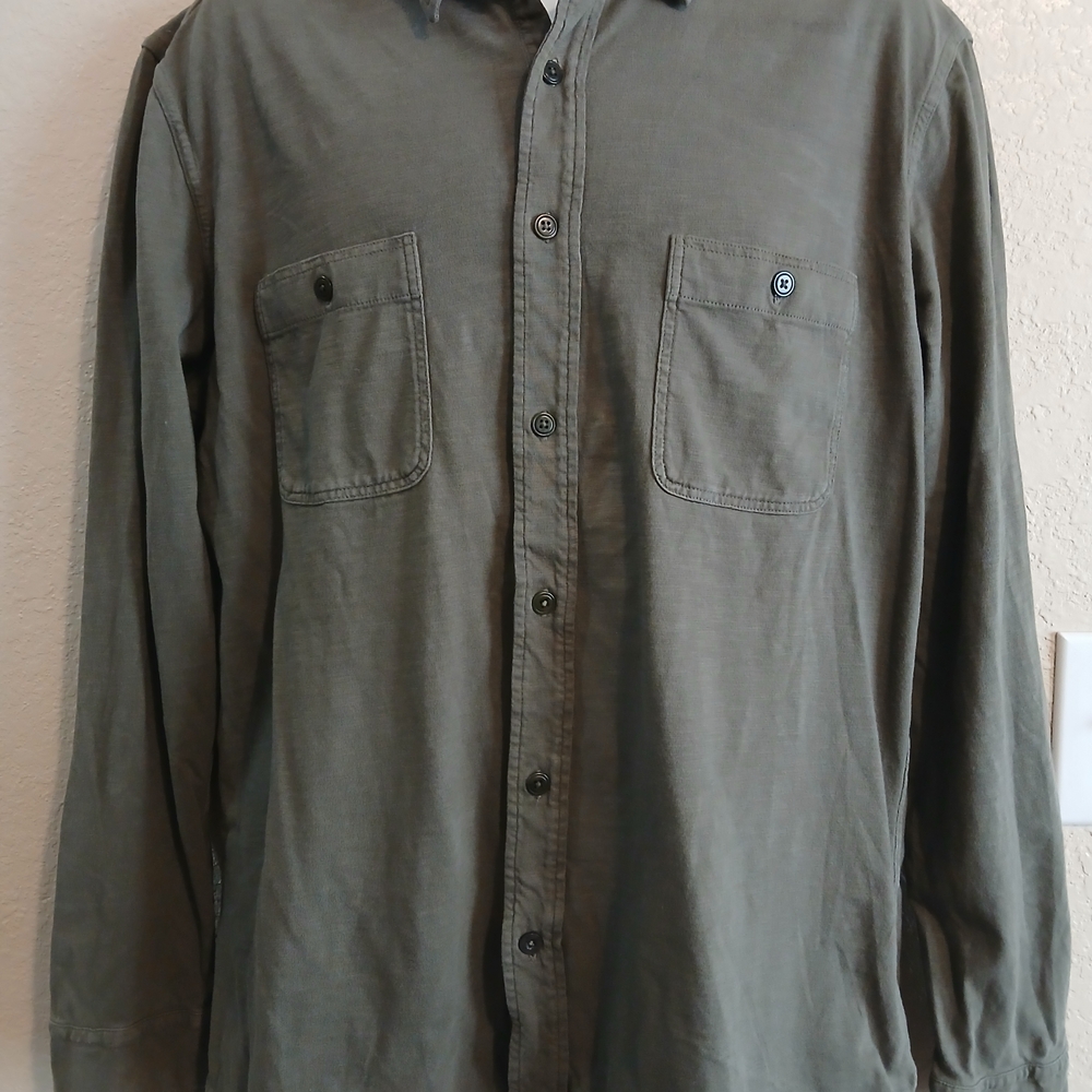 Faherty Forest Green Casual Shirt